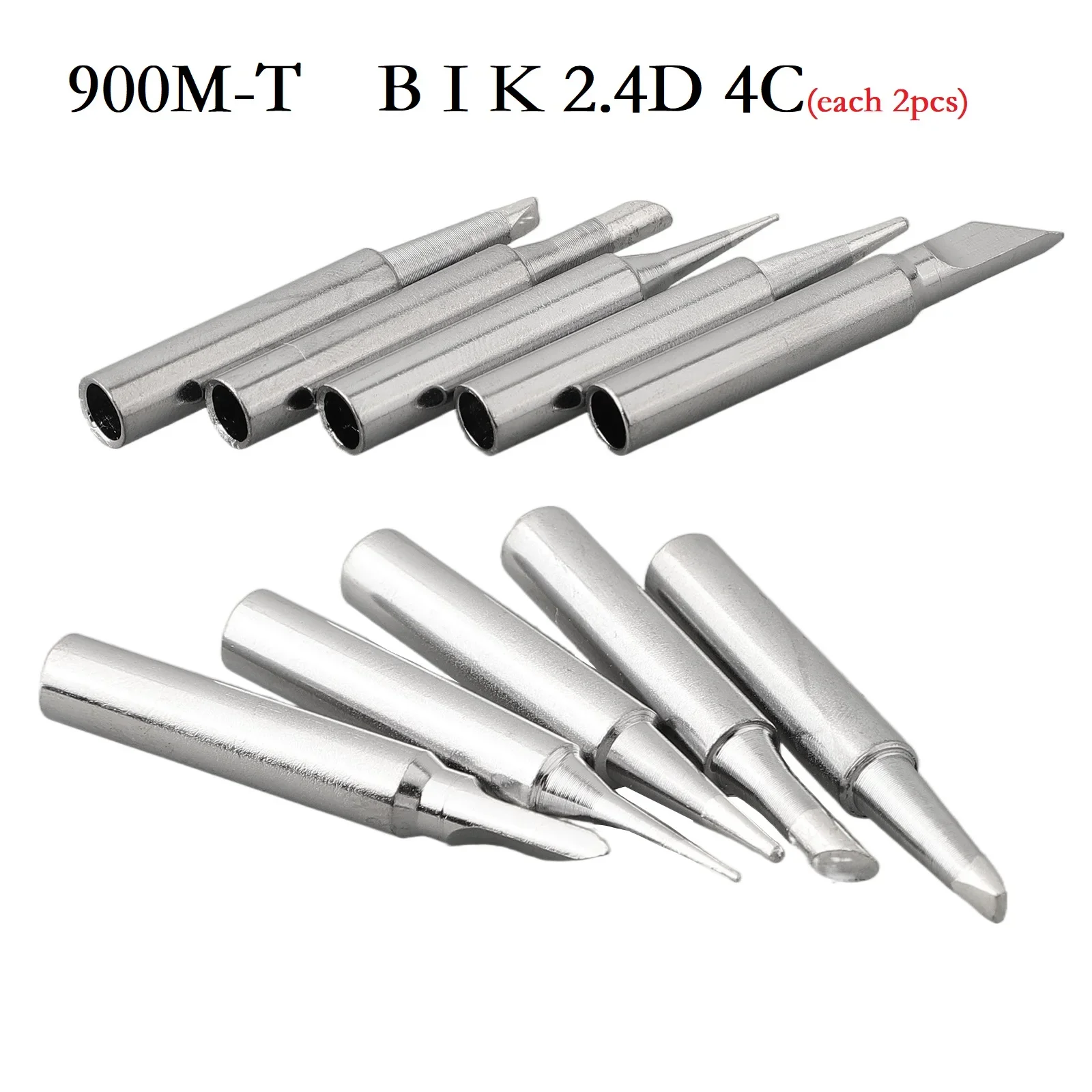 

10Pcs 900M-T-4C,900M-T-2.4D,900M-T-B,900M-T-K,900M-T-I Pure Copper Electric Soldering Iron Tips Welding Tool Set I/B/K/2.4D/4C