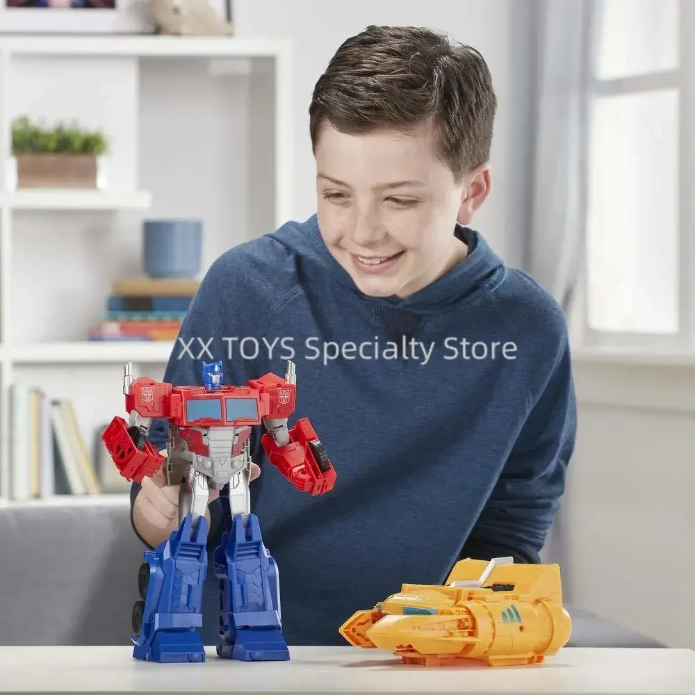 Hasbro Transformers Toy Cyberverse Spark Armor Ark Power Optimus Prime Actionfigur kombiniert mit Ark Power Vehicle Weihnachtsspielzeug