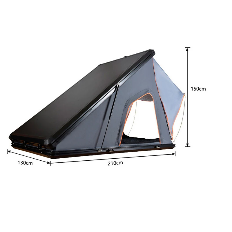 Self-Driving Camping Aluminum Alloy Triangle Car Roof Tent Hard Shell Automatic Folding Outdoor Car Supplies Waterproof And Warm