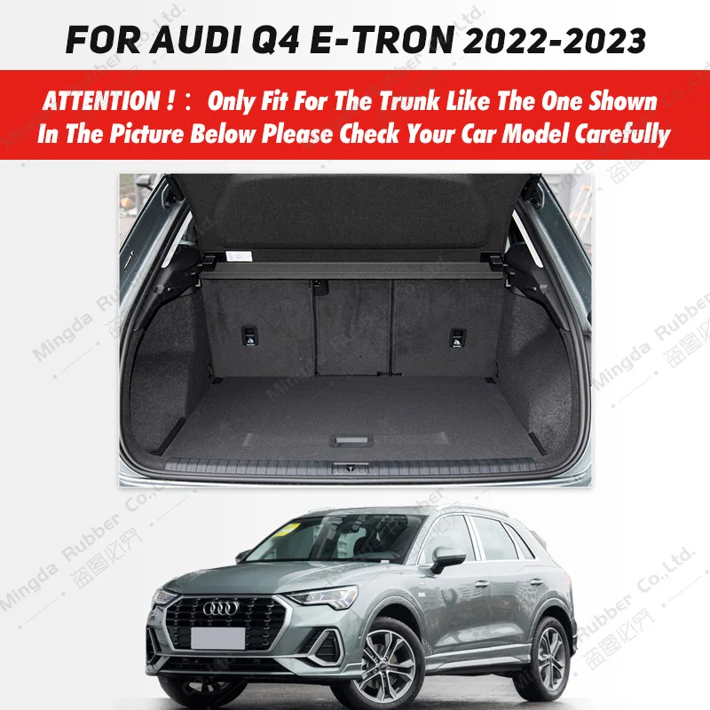 Car Trunk Mat For Audi Q4 e-tron 2022 2023 2024 Custom Car cargo liner carpet Accessories Auto Interior Decoration