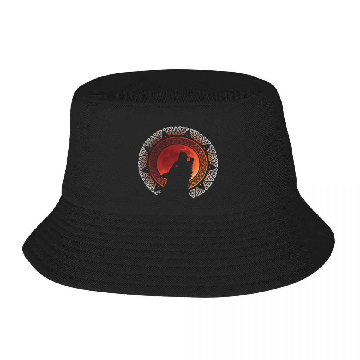 Fenrir Wolf Moon Bucket Hat Golf Cap Streetwear Big Size Hat Horse Hat Women's Hats Men's