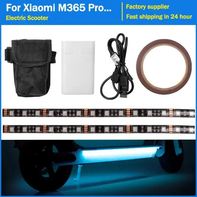 For Xiaomi M365 1S Pro Pro 2 Mi 3 Electri Scooter LED Outdoor Bar Lamp Night Skateboard Chassis Waterproof Flashlight Strip Part