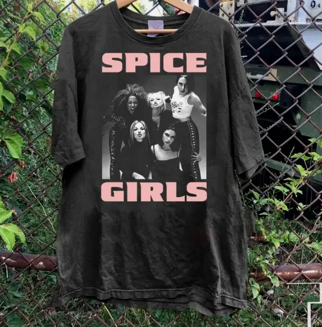 90s Spice Girls Graphic T Shirt- HOT - New July 4th Shirt,, Hot Gift July Shirt Cotton Luxury brand vintage oversized