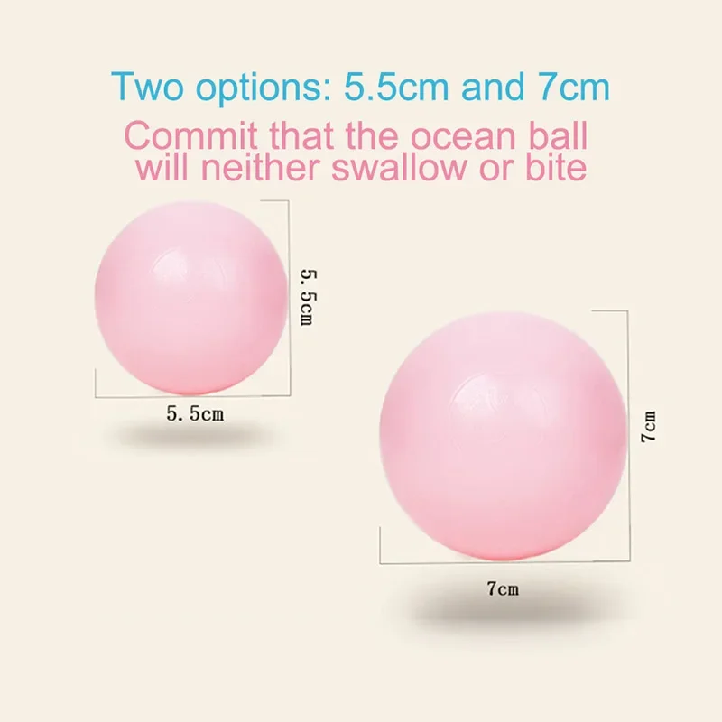 Ball Pool 100/200 5.5/7cm Sensory Baby Toy Balls Soft Plastic Ocean Balls Game Pen Colorful Variety Balls Squeeze 0-3Y