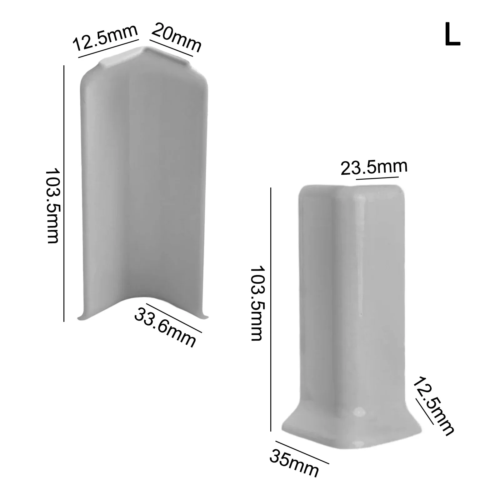 Corner Trim Blocks For 10cm Height Baseboards Set Of 3 Inside And 3 Outside Connectors For Baseboard Wall Applications