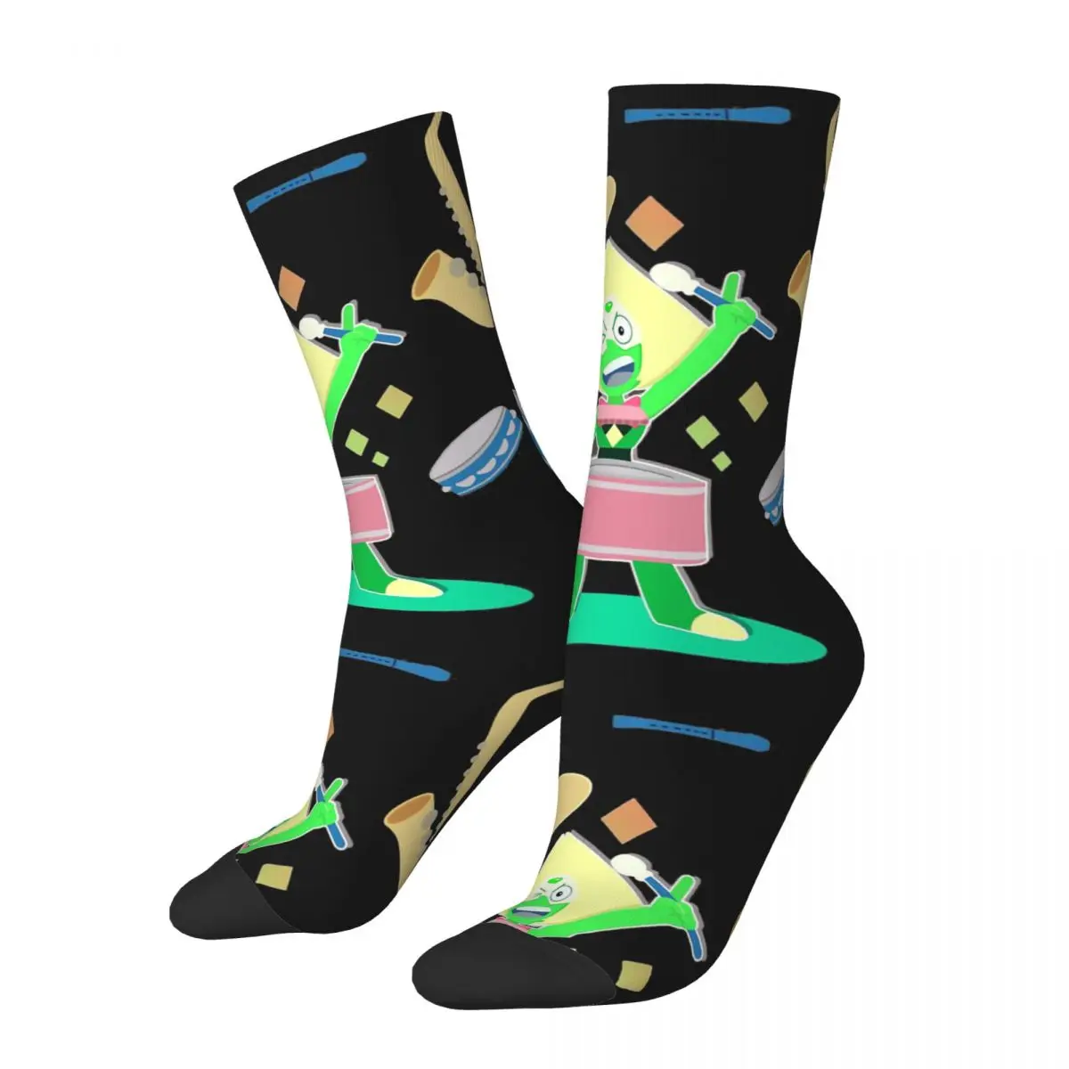 Crazy compression Peridot's Sock for Men Hip Hop Harajuku Steven Universe Garnet Pearl Steven Amethyst Animation Boys Crew Sock