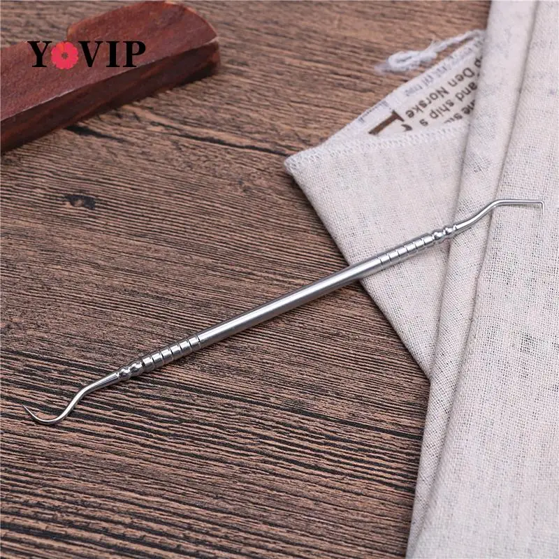 1pcs Stainless Steel Double Ends Dental Explorer Instrument Dentist Teeth Clean Hygiene Explorer Probe hook Pick Dental Tool