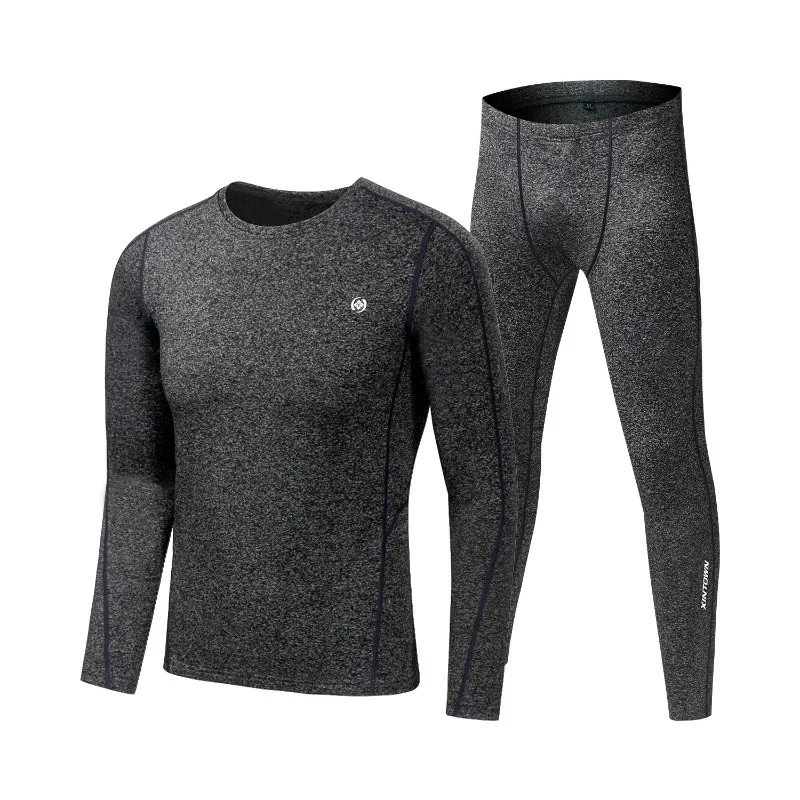 

Autumn and Winter Thermal Underwear Men's Pullover Autumn and Winter Velvet Thermal Suit