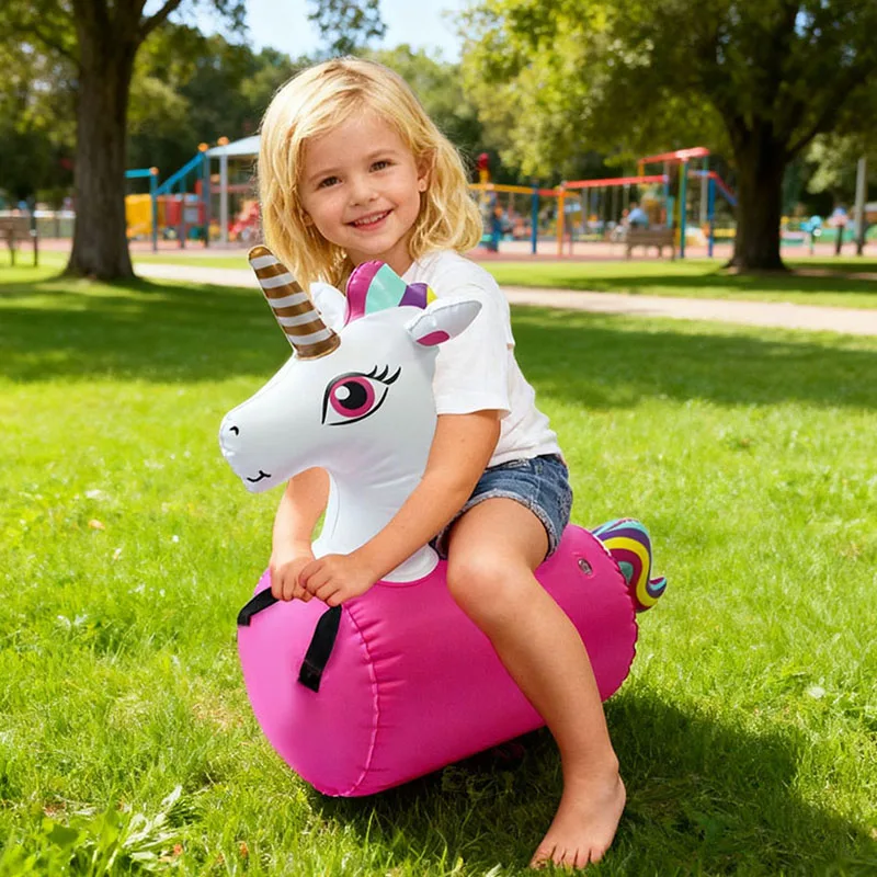 ‌ Inflatable Jumping Horse ‌   For Kids&Adults Simulation Green Dinosaur Riding Toys Home Outdoor Interactive Sport Toy