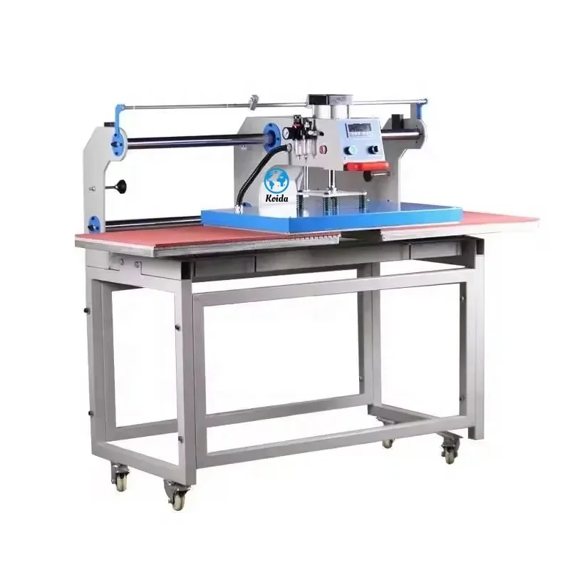 Máquina pneumática de estampagem a quente TLF Máquina de prensagem de transferência de calor Estação dupla na máquina de passar roupa