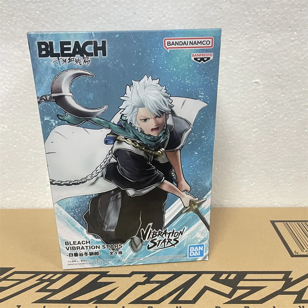 Original bandai ação anime figura lixívia vibração estrelas-toushiro hitsugaya pvc estatueta modelo brinquedos 14cm coletor boneca presentes