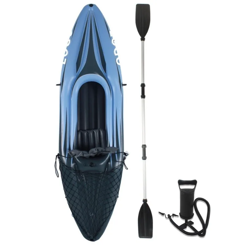 قوارب الكاياك المحمولة الملونة القابلة للنفخ - معدات اللعب المائية للسفر في الهواء الطلق، كاملة مع مجداف ومضخة هواء #6