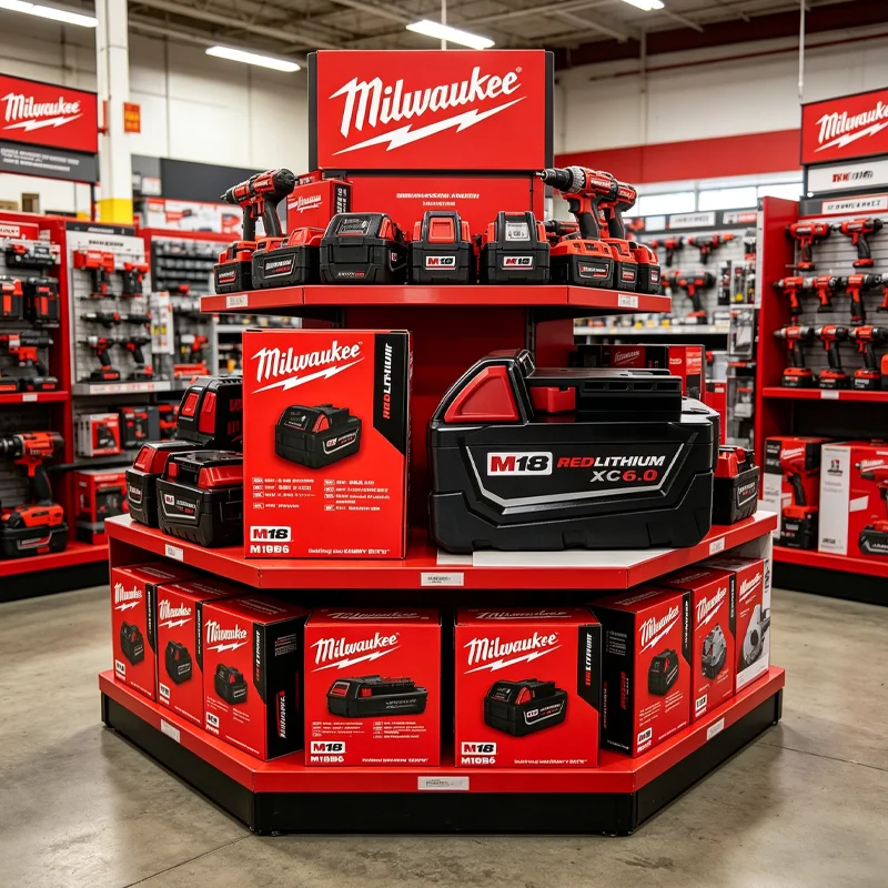 

For Milwaukee M18 Power Tool Battery, Charger, BR, XC, 18V, 6000mAh M18B5, 48-11-1860, Built-in 18650 Battery 6000mAH