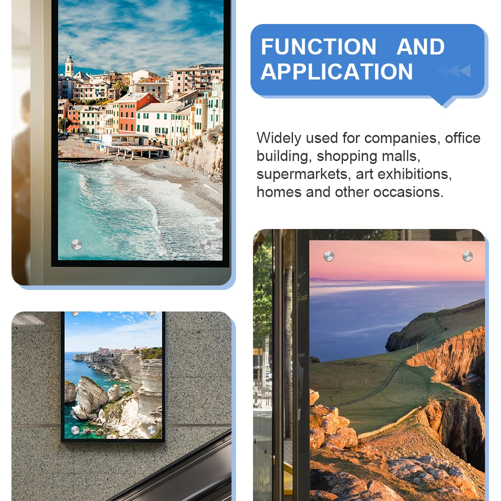 

20Pcs Advertising Standoff Screws High Durability Easy Install for Office Mall Supermarket Sign Frames Picture Glass Holders