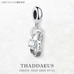 Hot Fashion Jewelry Wedding Rings Pendant Dangle Charm Pure 925 Sterling Silver Classic Gift For Women