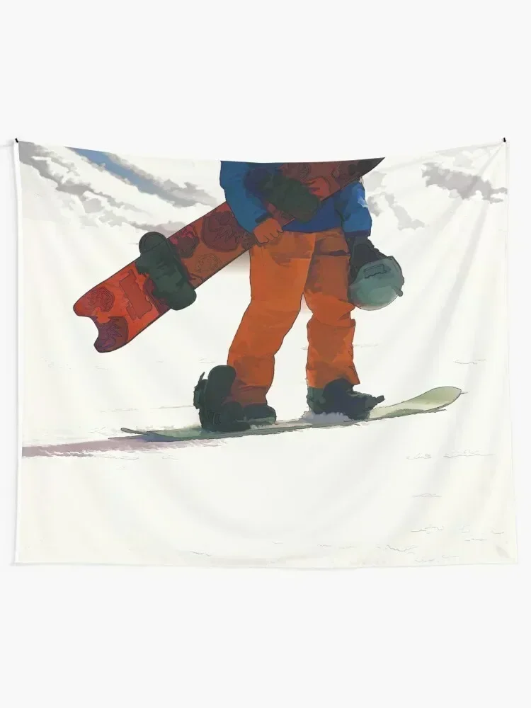 Ready to Ride! - Snowboarder Tapestry On The Wall Room Design Tapestry