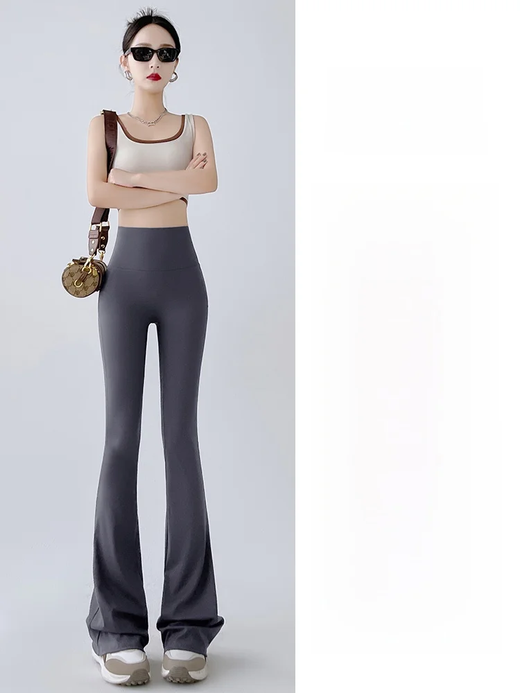 Pantalon de Yoga en peau d'arche taille haute pour femmes, Leggings fins d'été, pantalon de Fitn, Micro évasé, Bot, pantalon Long décontracté