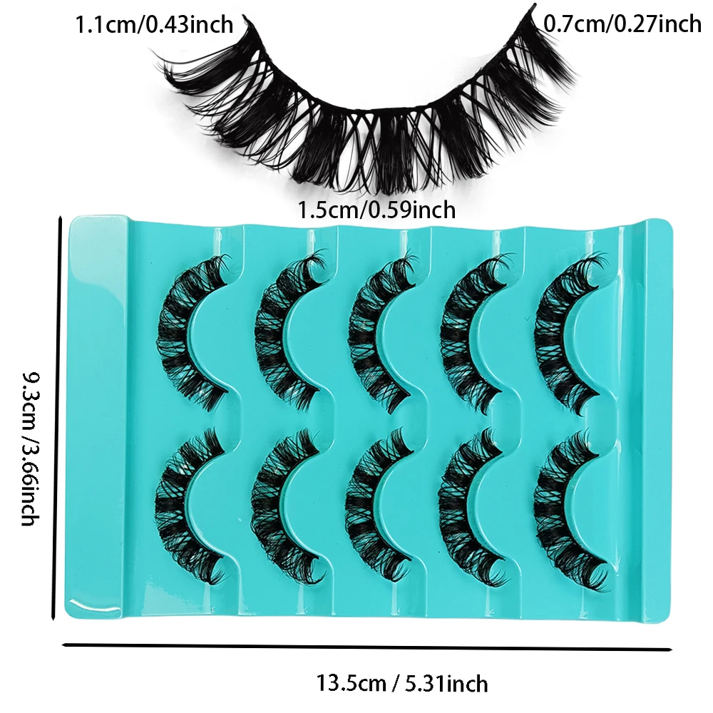 러시아 스트립 속눈썹 푹신한 가짜 속눈썹, DD 컬 가짜 속눈썹, 메이크업 도구, 3D 가짜 속눈썹, 2 박스, 10 쌍