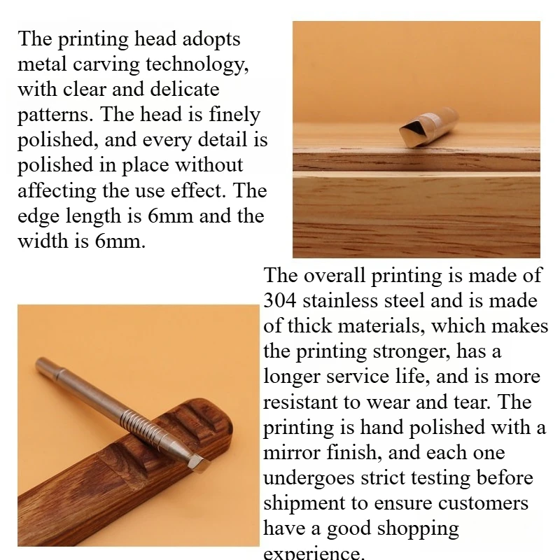 Model B Handmade Leather Goods Vegetable Tanned Leather, Stainless Steel Tools, Leather Engraving Printing Edge Knocking Tools