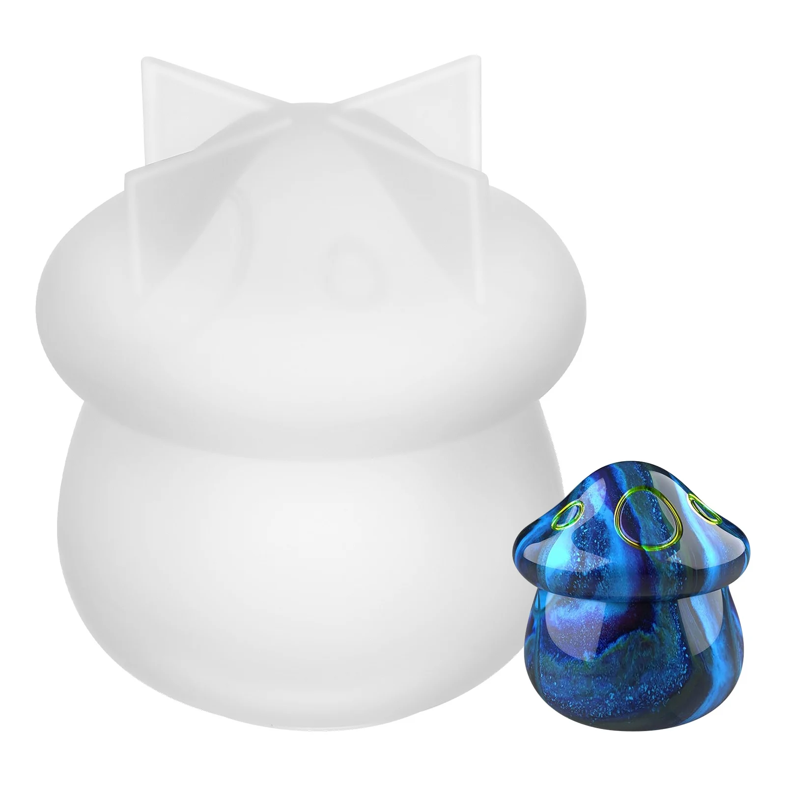 

1pcs Mushroom Storage Box Mold Silicone Resin Craft Tool Epoxy Casting Diy Jar Mold For Jewelry Organizers Candy Making