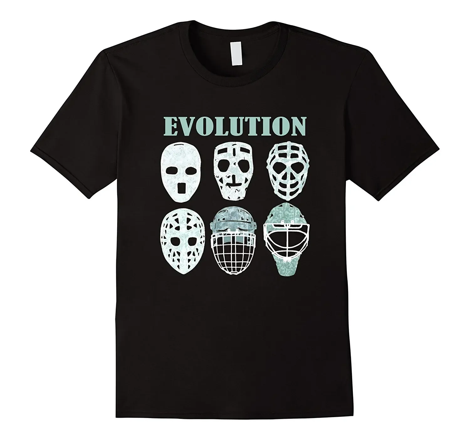 

Funny Goalieing Mask Evolution T-Shirt. Summer Cotton O-Neck Short Sleeve Mens T Shirt New Size S-3XL