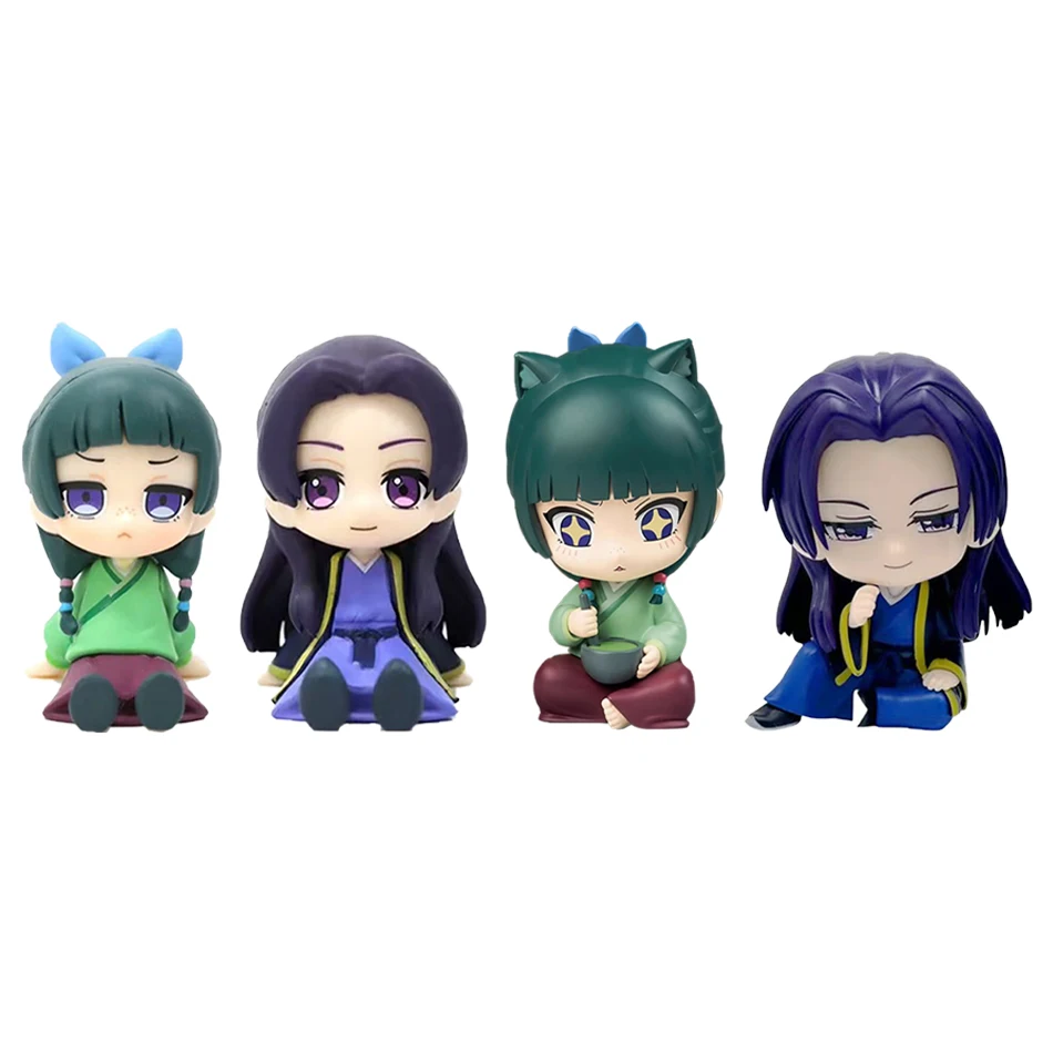 Version Q les journaux d'apothicaire Maomao Jinshi Mini figurine Anime périphérie Kawaii assis jouets bureau voiture ornements modèle cadeaux