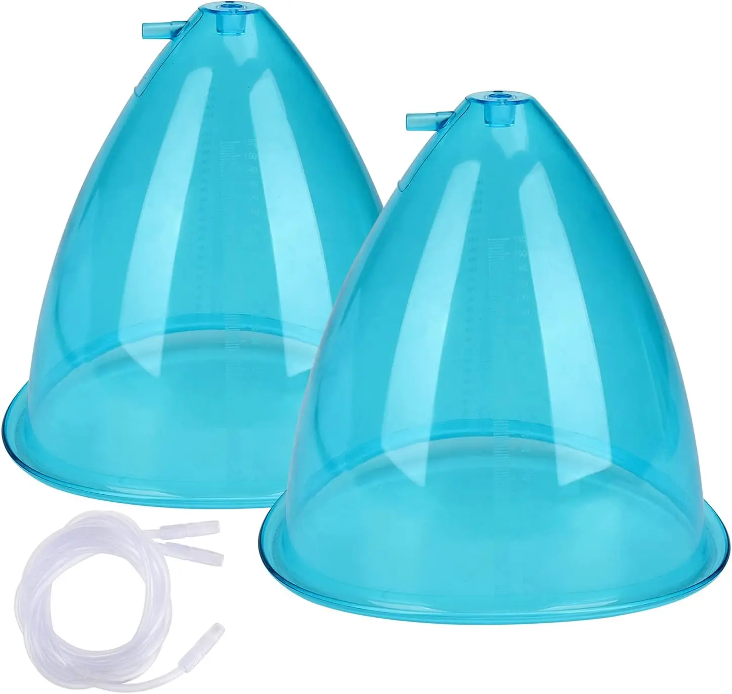 180/150ml Breast Enlargement Cupping, 2 Pcs Vacuum Therapy Hip Lifting Buttock Enlargement Vacuum Pump Massage Cup with Hose Set