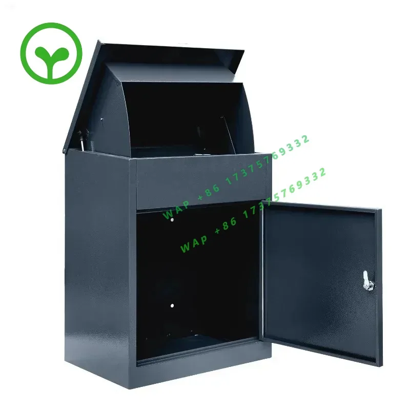 【2026】Dark Gray Waterproof Parcel Mailbox Large Houseuse Doorway Parcel Receiving Locker Keyless Anti-theft Security Met