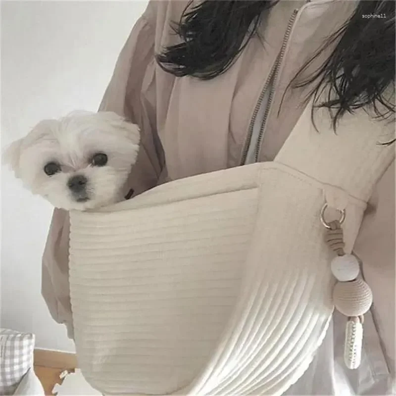 

Dog Carrier Handmade Bag Pet Kitten Outdoor Travel Handbag Canvas Single Shoulder Cat Sling Comfort Tote Breathable