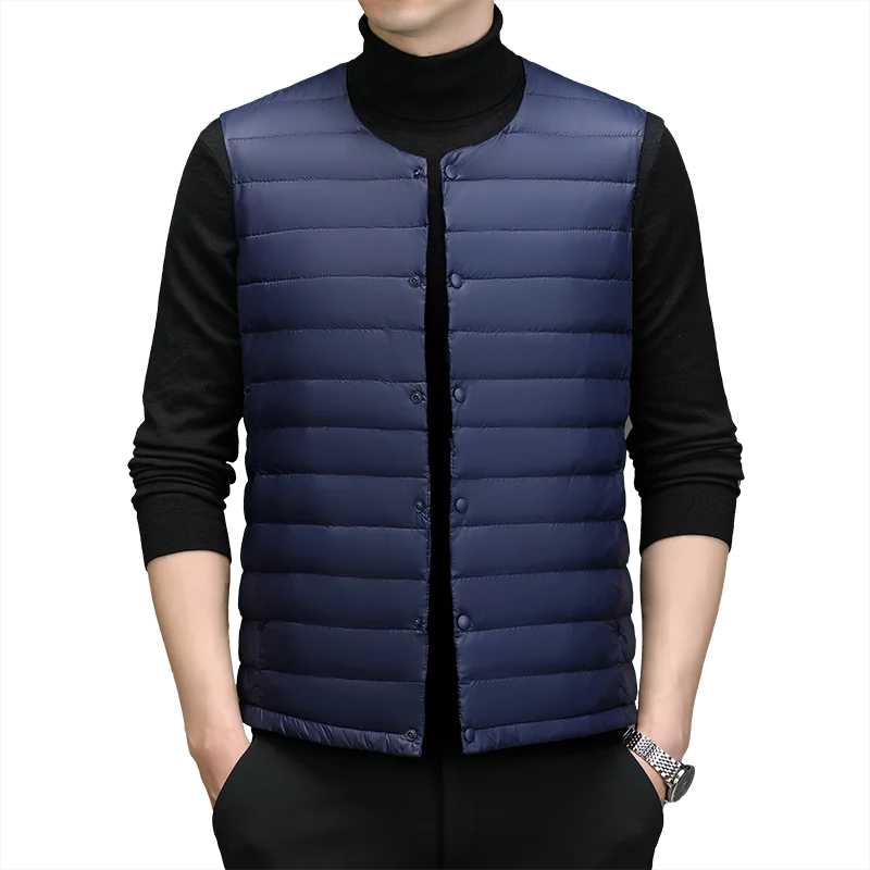 90% White Duck Down Vest Coat 2024 Men's Winter Lightweight Sleeveless Down Jacket  Casual Solid Warm Vest