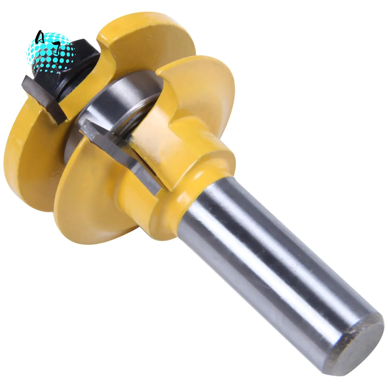 

A07F-3 PCS Router Bit Set, 1/2-Inch Shaker Raised Panel Round Over Cabinet Door Router Bit Set With Back-Cutter Panel Raiser 1/2