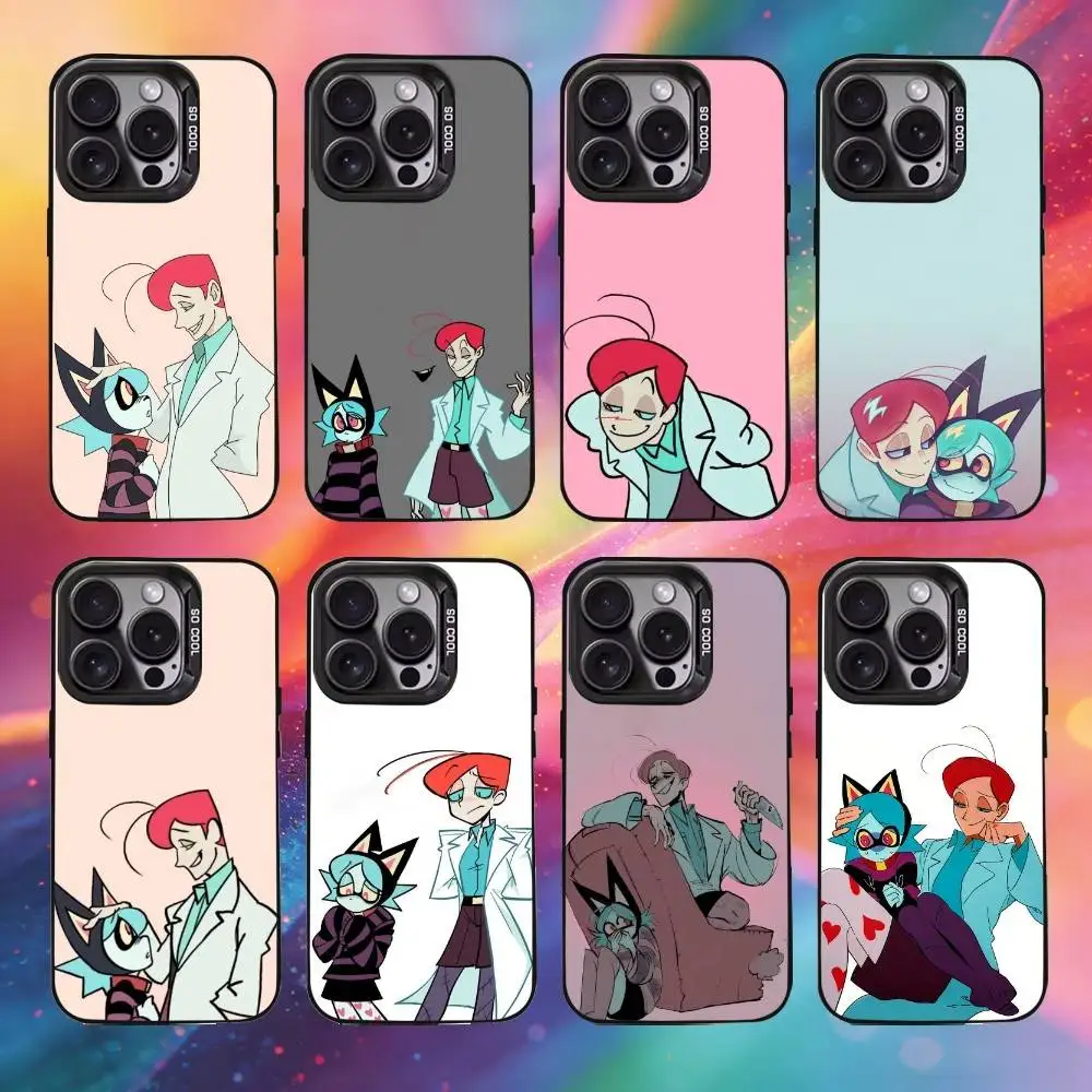 

P-Psycho C-Cuties Anime Phone Case For iPhone17, 16,15,14,13,12 Pro Max Black Candy Matte Shockproof Cover