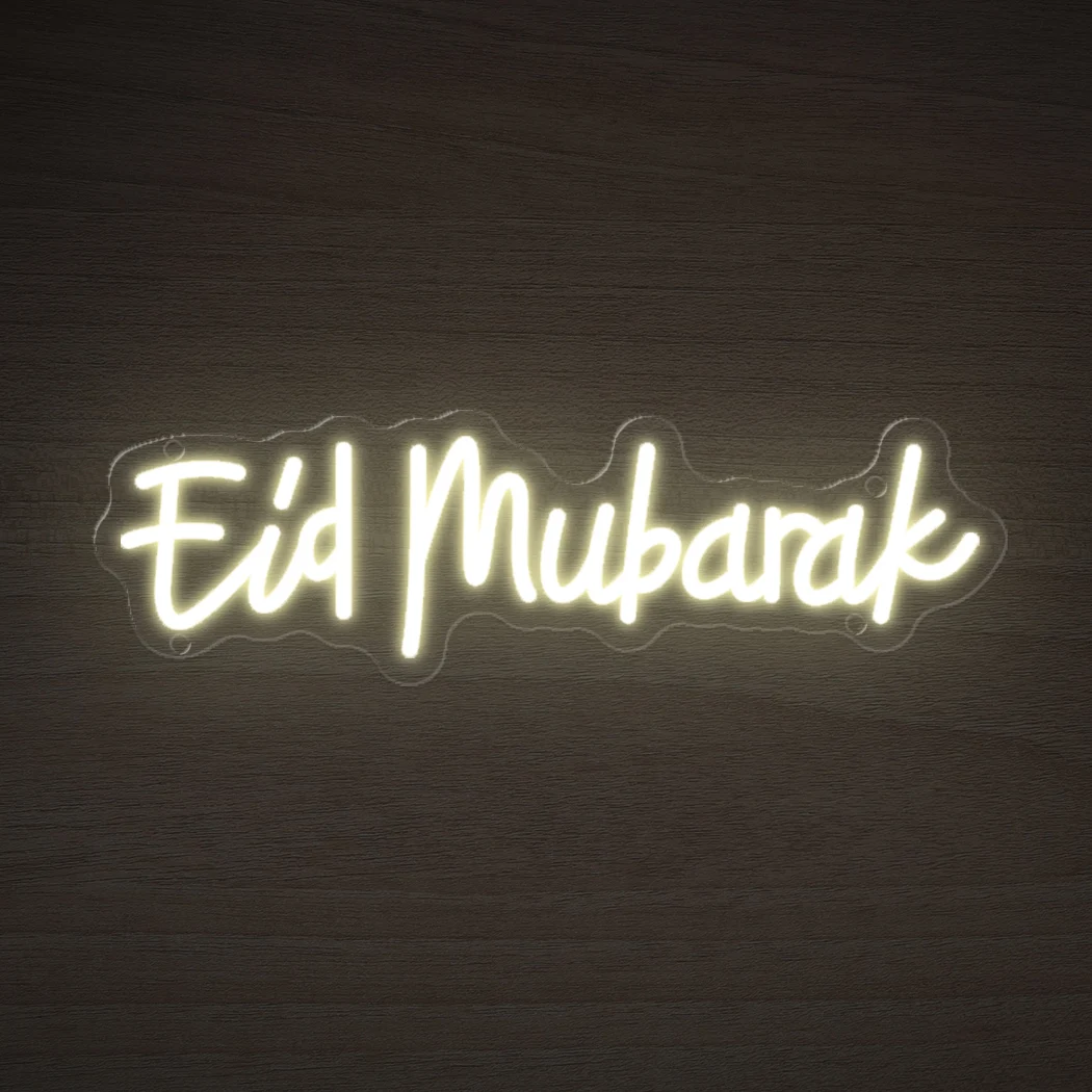 Eid Mubarak Neon Sign Festival Neon Signs Led Light Home Bedroom Wall Decor Festival Party Decor Crescent Islamic Gifts Neon Art