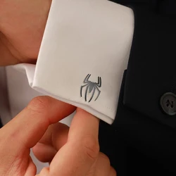 Wholesale Fashion Cufflinks, Beautiful Stainless Steel Spider Pattern Clothing Jewels as Gifts for Fathers and Boyfriends