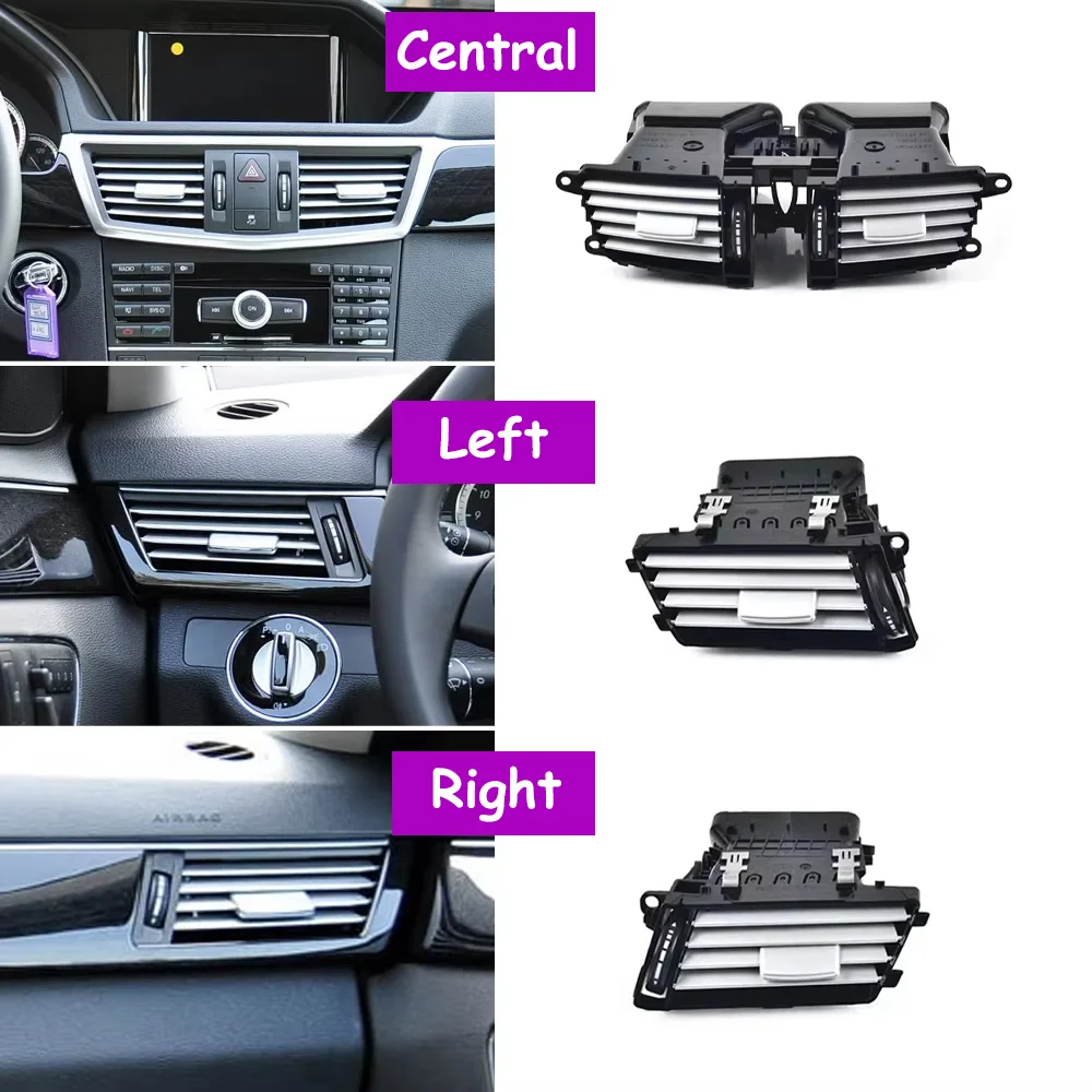 Dashboard Central Left Right Air Conditioner AC Vent Grille Outlet Assembly For Mercedes Benz E Class W212 2009-2012 E250 E300