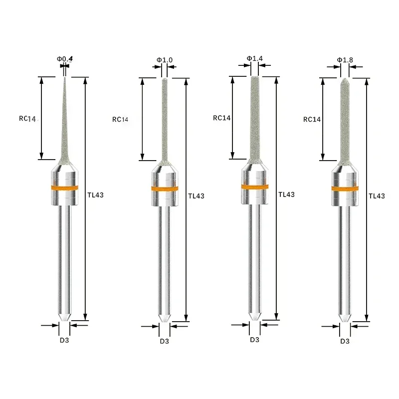 Amann Girrbach Bur Dental Cad Cam Cutter Fräser für die Verarbeitung von Glaskeramikwerkstücken – Detail 4