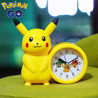 Pokemon Pikachu LED Alarm Clock Anime Colorful LED Clock Wake Up Alarm Student Clock Children Pikachu Clock Birthday Gifts