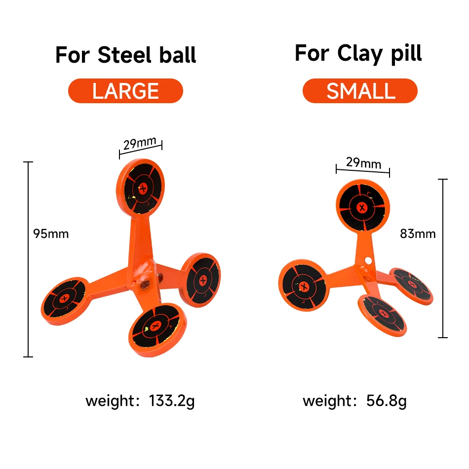 Slingshot Air Gun Shooting Practice Target All-metal Automatic Rolling Target Splashing Target Paper Exercise Package Accessorie