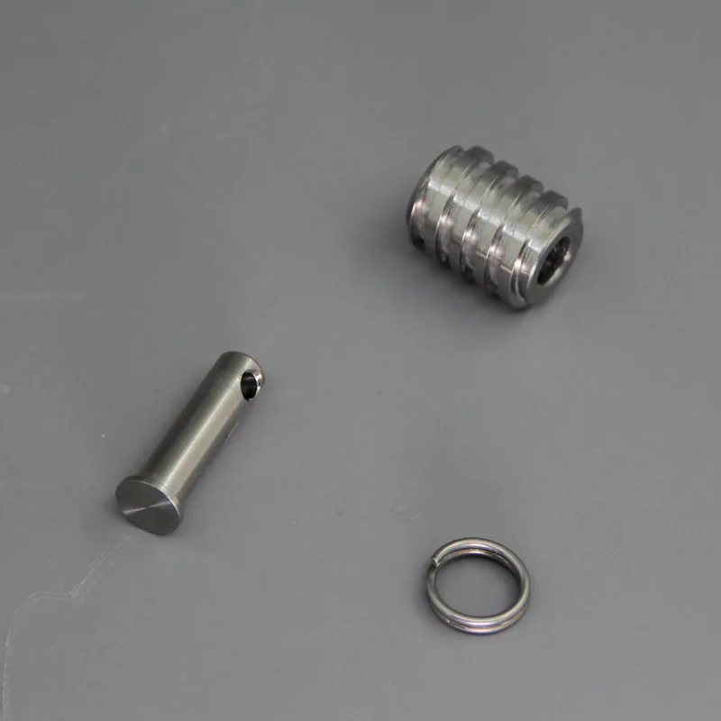TC4 Titanium Alloy Knife Pendant, Umbrella Rope, EDC Thread, Anti-Lost Rod, Anel de titânio