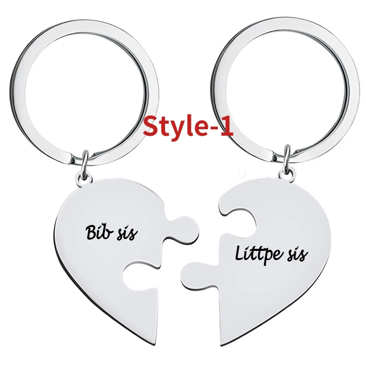 BFF Necklace for 2/3/4/5 Stainless Steel Family Friendship Puzzle Sister Pendant Necklace Set Jewelry Gifts for Sisters Friends