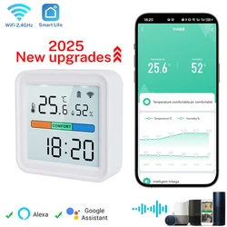 Tuya WIFI Temperature Humidity Sensor Hygrometer Thermometer Smart Home Backlight Smart Life Support Alexa Google Assistant
