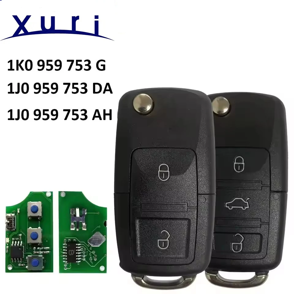 

Xuri 1K0959753G 1J0 959 753 DA/AH ID48 434Mhz Car Remote Key For VW Volk Swagen Caddy Passat Golf Jetta Tiguan Touran Sirocco