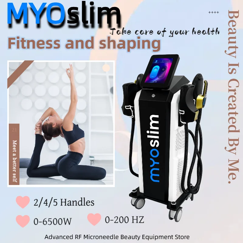 

Myoslim 6500 Вт RF 15T 200 Гц EMS формирователь тела для роста мышц сжигание жира электромагнитный стимулятор высокой интенсивности