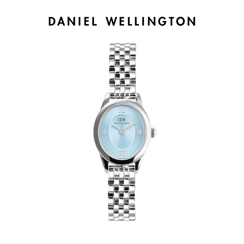 

Daniel Wellington Ophelia Mini Women Watch Ice Blue Dial Beans Link Stainless Steel Bracelet Elegant Rectangle Quartz Ladies