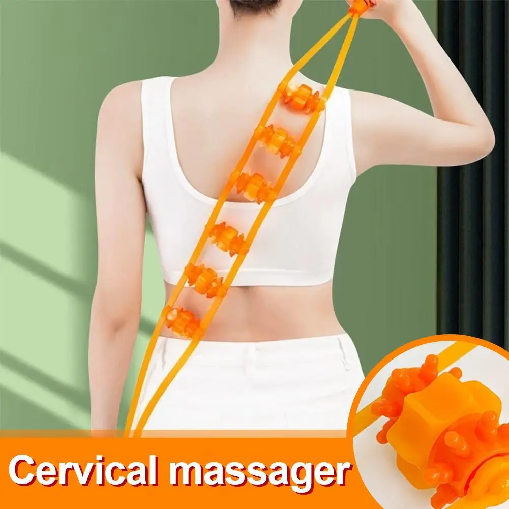 

Back Massager Roller Rope Manual Massage Strap for Back, Neck, Shoulder, Leg, Waist Pain Relief,Anti Cellulite,Body Shaping
