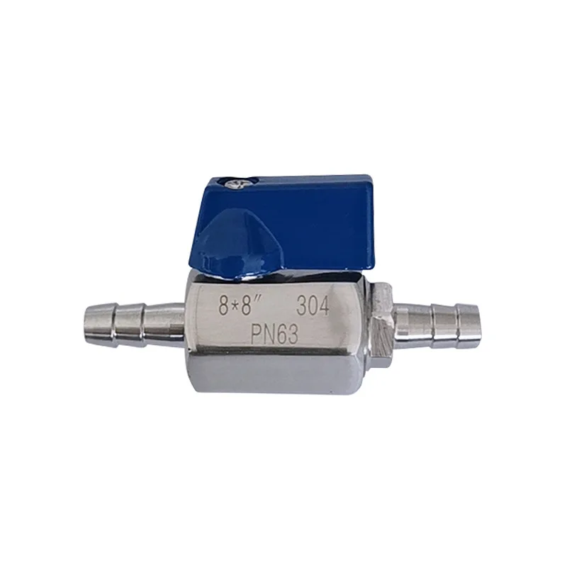 

Sanitary Stainless Steel 304 Mini Ball Valve 7mm 8mm 10mm 12mm Hose Barb Homebrew 2 Way Gas Water Oil