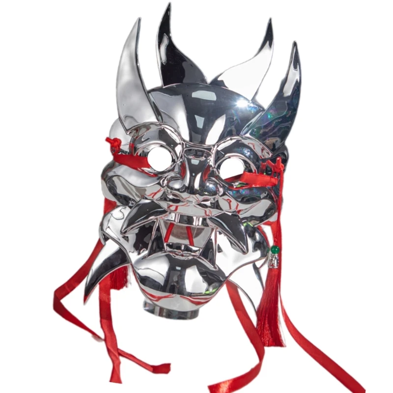 メタリックハロウィーンマスクマスカレードマスク大人男性向けのフルフェイスマスク女性マスカレードハロウィーンコスプレアクセサリー