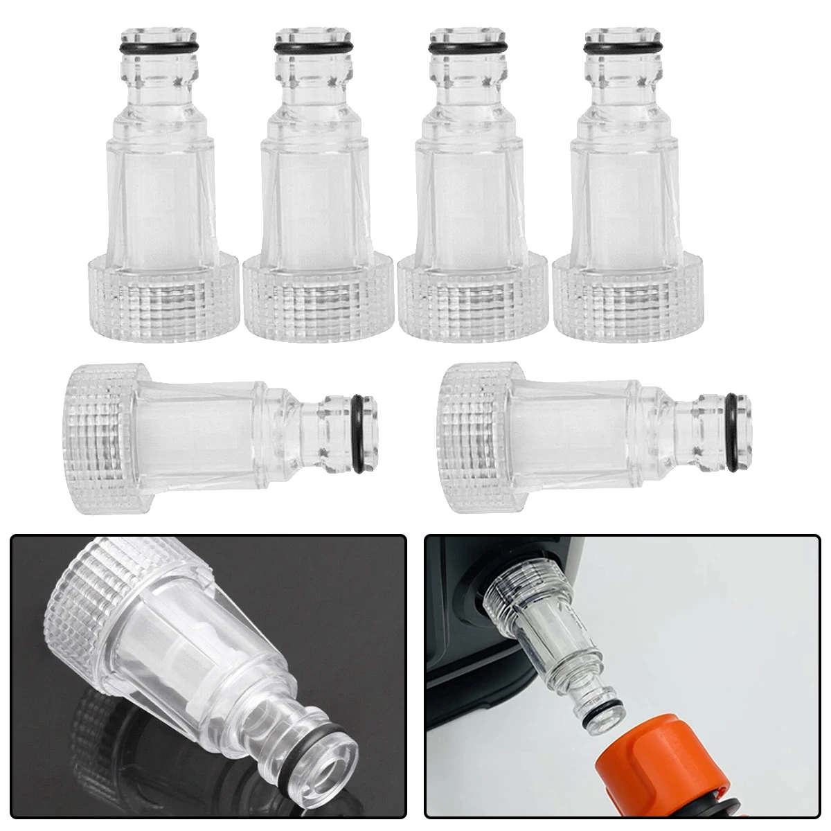 

6pcs High Pressure Washers Garden Pipe Hose Adapter Connection Filter gardena irrigation system garden hose connector