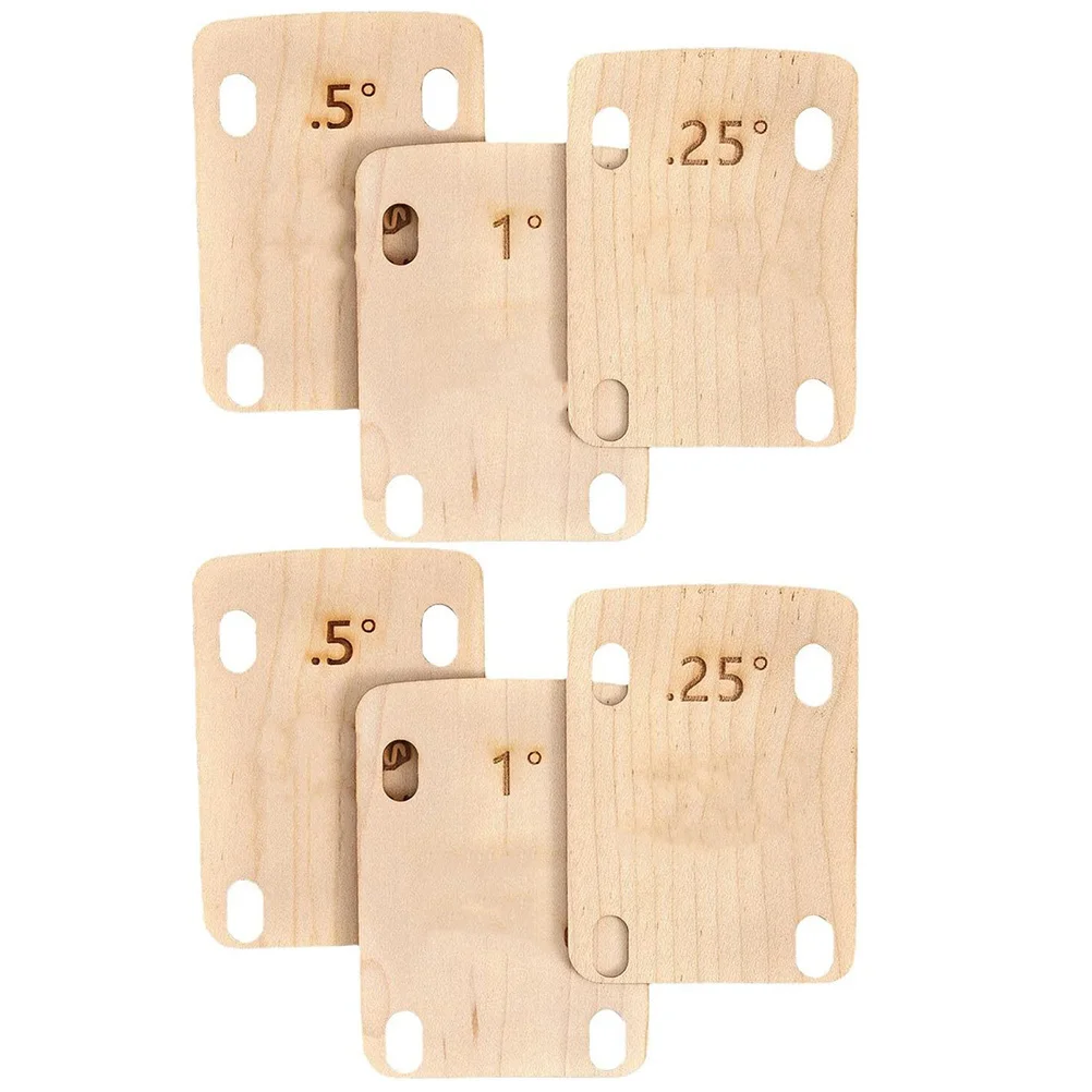 

6 Pcs Guitar Spacers Neck Shims Replacements Maple for Electric Bass Musical Instrument Accessory