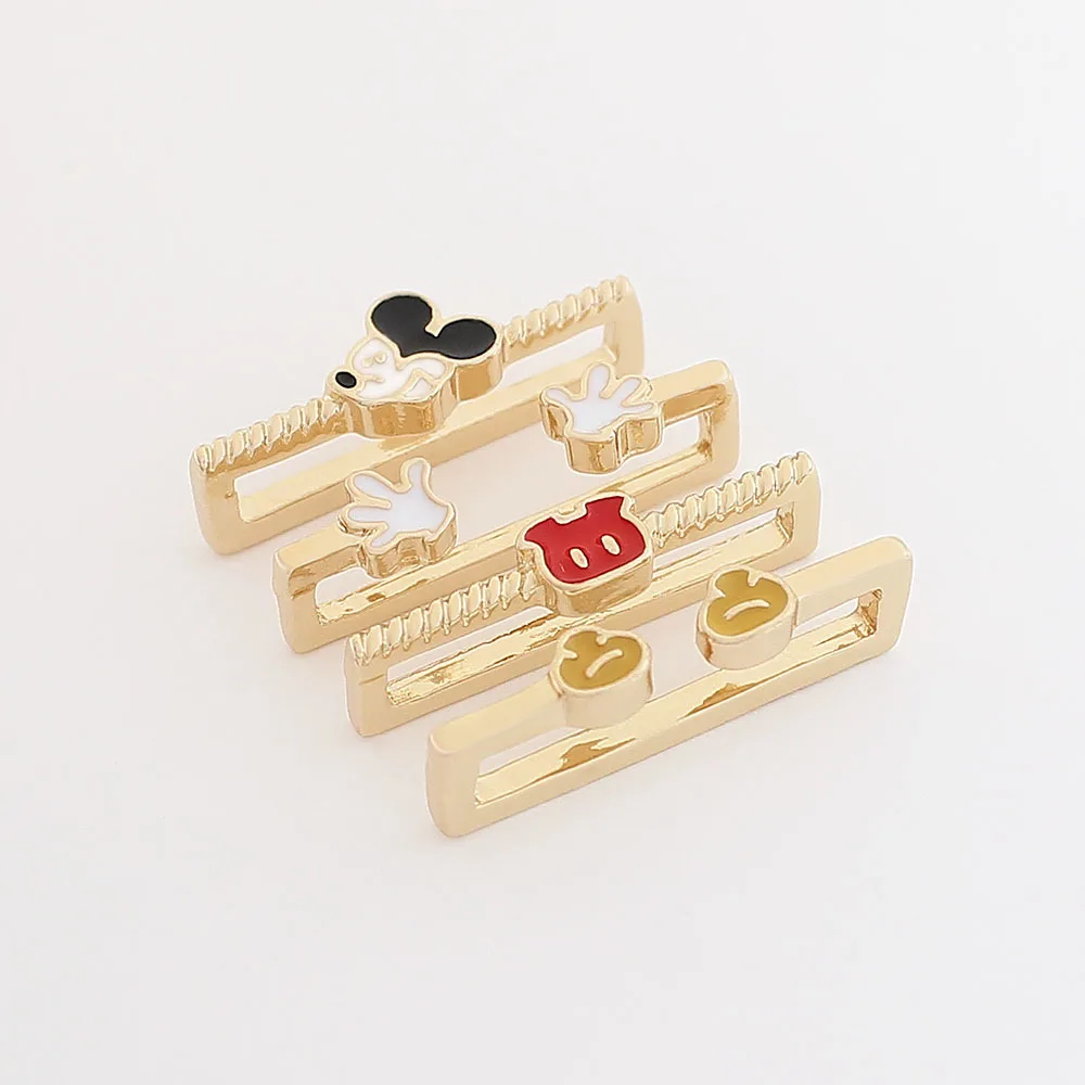 Disney Metal Watch Band Decoration Kawaii Mickey for Apple Watch Diamond Jewelry Smart Watch Silicone Strap Bracelet Jewelry Acc